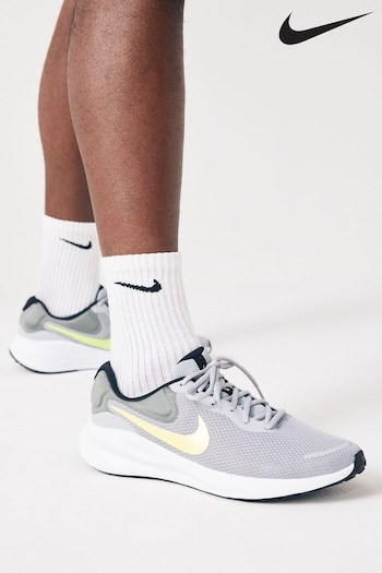 Nike Grey Regular Fit Revolution 7 Extra Wide Road Running Trainers (469034) | £60