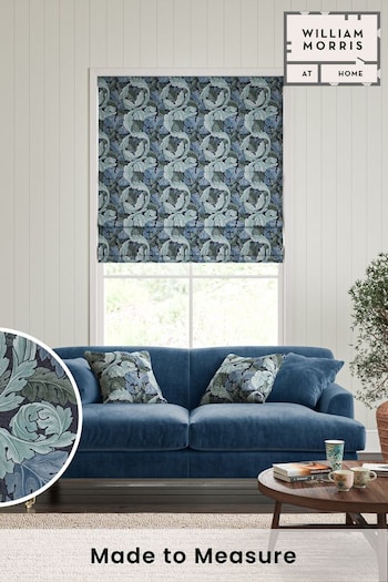 William Morris At Home Blue Acanthus Made To Measure Roman Blinds (469189) | £99