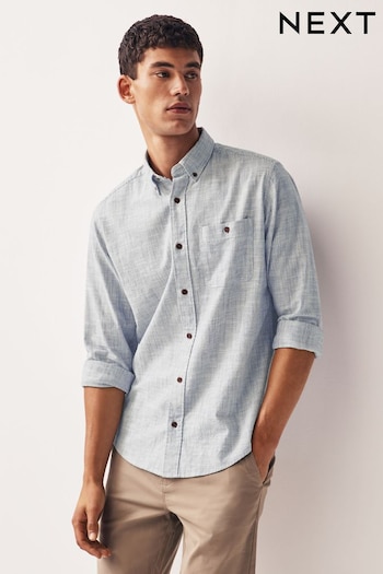 Light Blue Textured Long Sleeve Shirt (469320) | £32