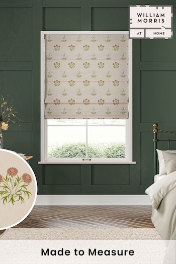 William Morris At Home Natural Lily Flower Embroidery Made To Measure Roman Blinds (469367) | £106