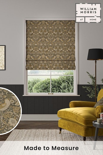 William Morris At Home Grey Strawberry Thief Velvet Made To Measure Roman Blinds (469458) | £106