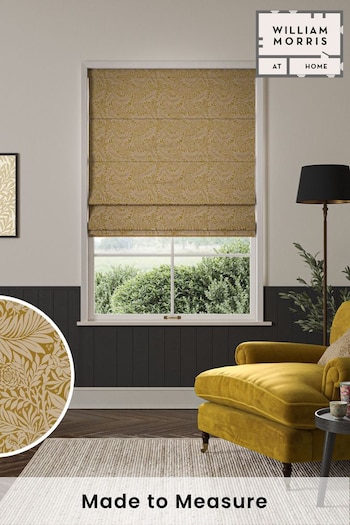 William Morris At Home Yellow Larkspur Woven Made To Measure Roman Blinds (469472) | £106