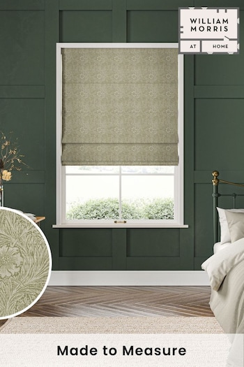 William Morris At Home Green Marigold Woven Made to Measure Roman Blinds (469827) | £106