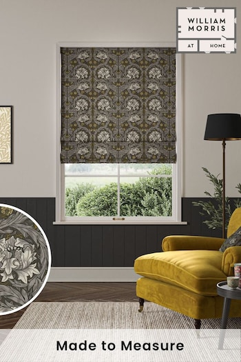 William Morris At Home Grey African Marigold Velvet Made to Measure Roman Blinds (469876) | £106