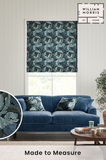 William Morris At Home Blue Acanthus Velvet Made to Measure Roman Blinds (470108) | £106