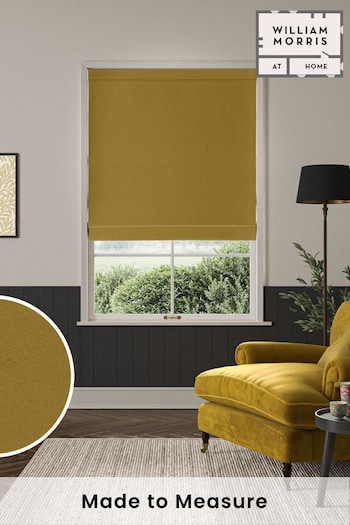 William Morris At Home Yellow Lodden Embroidery Made to Measure Roman Blinds (470165) | £154