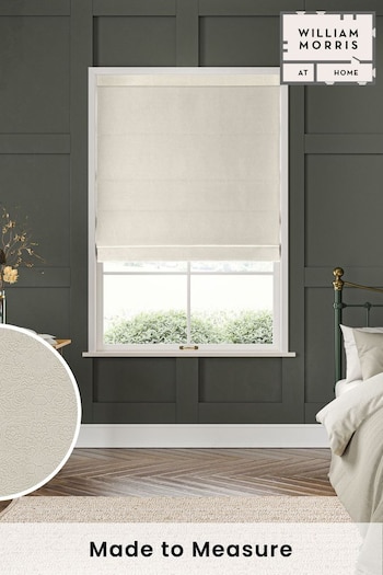 William Morris At Home Cream Lodden Embroidery Made to Measure Roman Blinds (470192) | £154