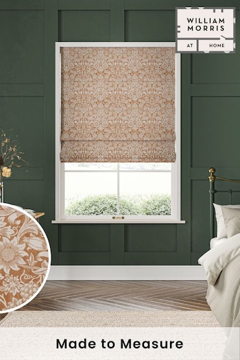William Morris At Home Orange Sunflower Made to Measure Roman Blinds (470384) | £99