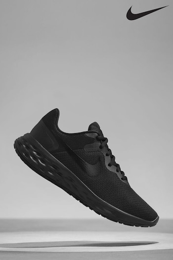 Nike Flax Black Revolution 6 Running Trainers (470487) | £60