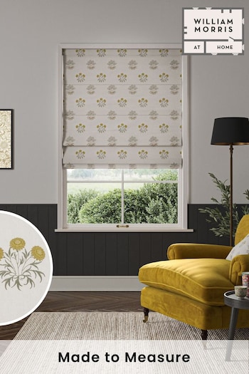 William Morris At Home Natural Lily Flower Embroidery Made to Measure Roman Blinds (470542) | £106