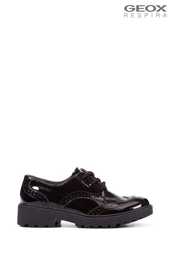Geox Junior Girl's Casey Black Air Shoes (470592) | £50