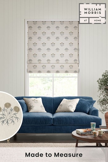 William Morris At Home Natural Lily Flower Embroidery Made to Measure Roman Blinds (470854) | £106
