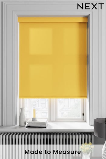Sunshine Yellow Asher Made To Measure Light Filtering Roller Blind (470905) | £52