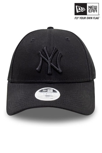 New Era® New York Yankees Essential Womens All Black 9FORTY Cap (470978) | £26