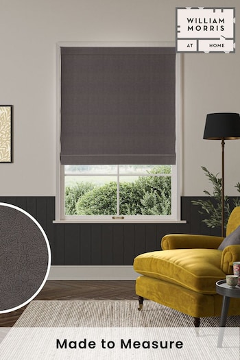 William Morris At Home Grey Lodden Embroidery Made to Measure Roman Blinds (471426) | £154