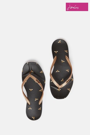 Joules Sunvale Recycled Black Flip Flops (471508) | £18.95
