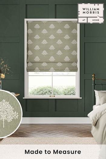 William Morris At Home Green Marigold Tree Embroidery Made to Measure Roman Blinds (471518) | £106