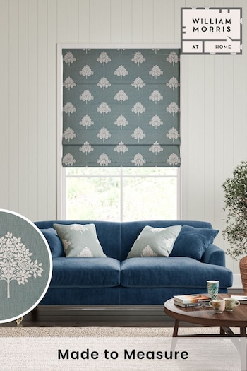 William Morris At Home Blue Marigold Tree Embroidery Made to Measure Roman Blinds (471621) | £106