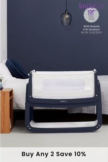 Snuz Blue Bedside Crib Cot Bed (471994) | £200