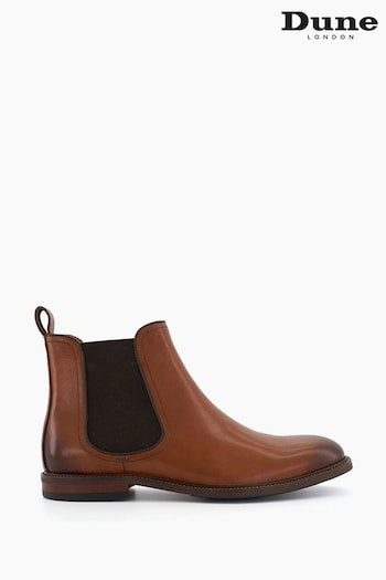 Dune London Characteristic Plain Toe Chelsea Black Boots (472094) | £130