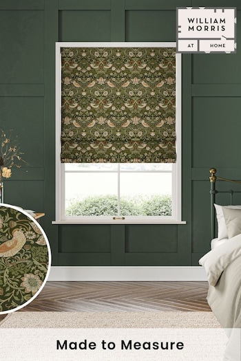 William Morris At Home Green Strawberry Thief Made to Measure Roman Blinds (472138) | £99