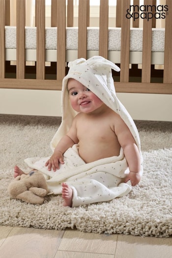 Mamas & Papas Cream Welcome To The World Seedling Hooded Towel Seed (472618) | £25
