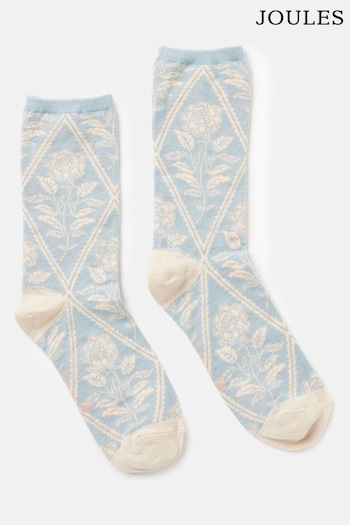 Joules Excellent Everyday Blue Floral Single Ankle Socks (472773) | £7.95