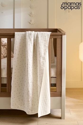 Mamas & Papas Cream Welcome To The World Seedling Muslin Blanket Seed (472854) | £29