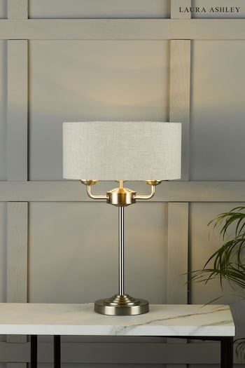 Laura Ashley Chrome Sorrento Table Lamp (473358) | £145