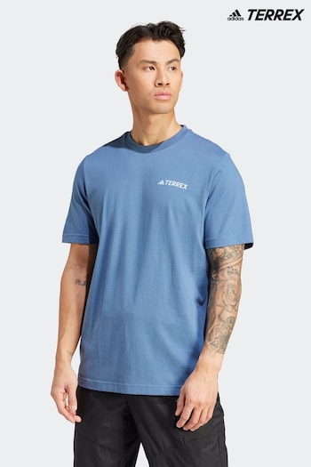 adidas strategy Terrex Khaki Green Graphic T-Shirt (473842) | £30