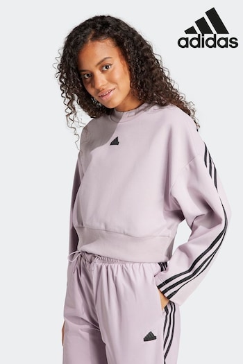 adidas Purple Sportswear Future Icons 3-Stripes Sweatshirt (474021) | £50