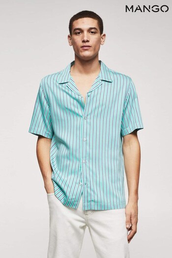Mango Regular Fit Bowling Striped Shirt (474166) | £46