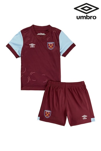 Umbro Red West Ham Home Infant Top & Short Sets (474187) | £64