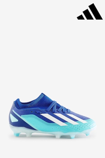 adidas Blue/White Sport Performance Kids X Crazyfast.3 Firm Ground Boots (475071) | £50