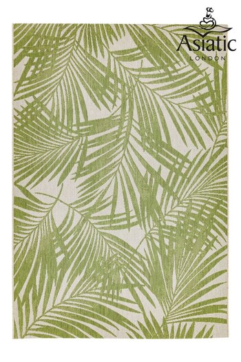 Asiatic Rugs Green Patio Palm Rug (475234) | £49 - £235