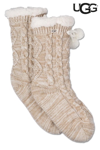 UGG Pom Pom Fleece Lined Socks (476205) | £30
