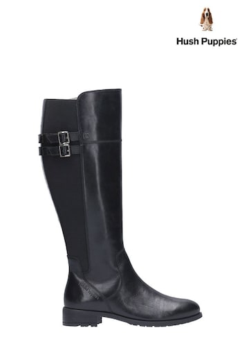 Hush Puppies Black Arla Long Boots (476586) | £125