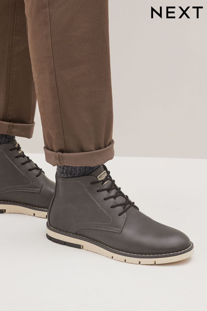 Mens Grey Boots Casual Grey Boots Next Official Site