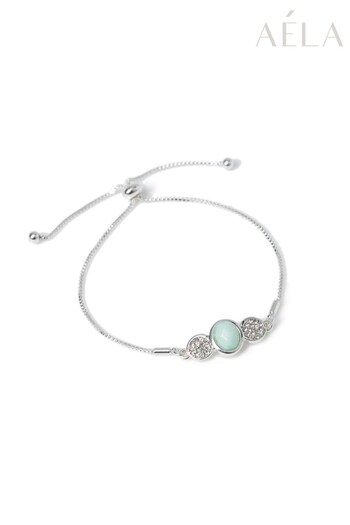 Aela Silver Tone Amazonite Toggle Bracelet (476768) | £14