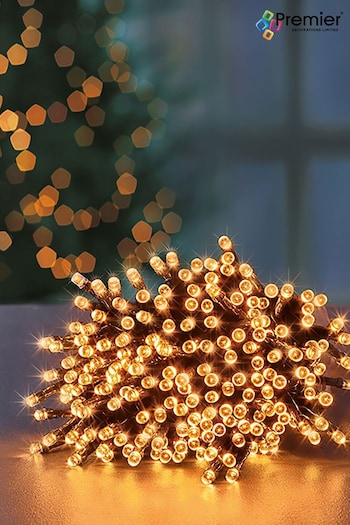 Premier Decorations Ltd Gold 720 Supabrights LED Christmas Lights With Timer 57.5M (476832) | £34