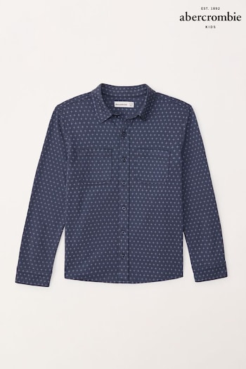Abercrombie & Fitch Blue Long Sleeve Blue Logo Shirt (476966) | £39