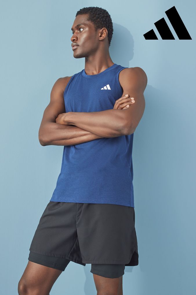 Mens blue vest top on sale