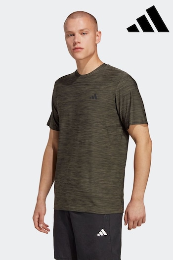 adidas Brown Train Essentials Stretch Training T-Shirt (477302) | £23