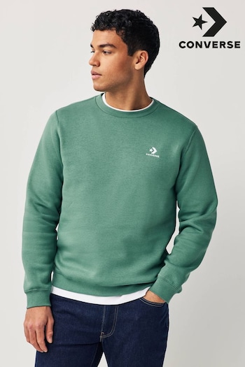 Converse Back Green Star Chevron Crew Sweatshirt (478135) | £40