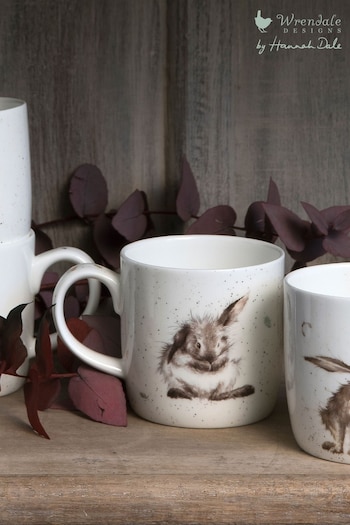 Set of 6 White Set of 6 Royal Worcester Wrendale Rabbit Mugs (478565) | £78
