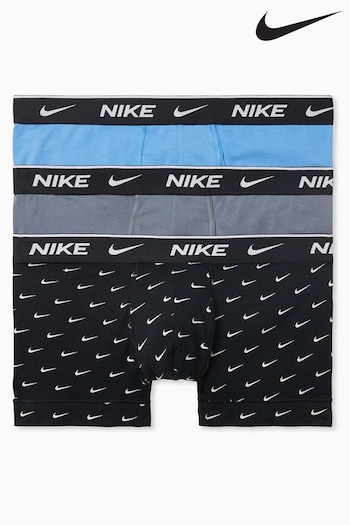 Nike hustle Blue Everyday Cotton Stretch Trunks Three Pack (478806) | £30