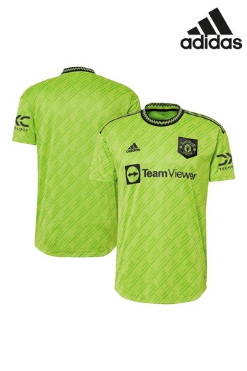 adidas Green Manchester United Third Authentic 2022-23 Shirt (479233) | £100