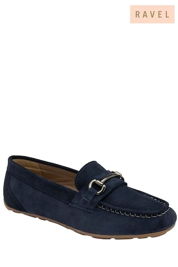 Ravel Blue Leather Driving Shoes Loafers (479287) | £60
