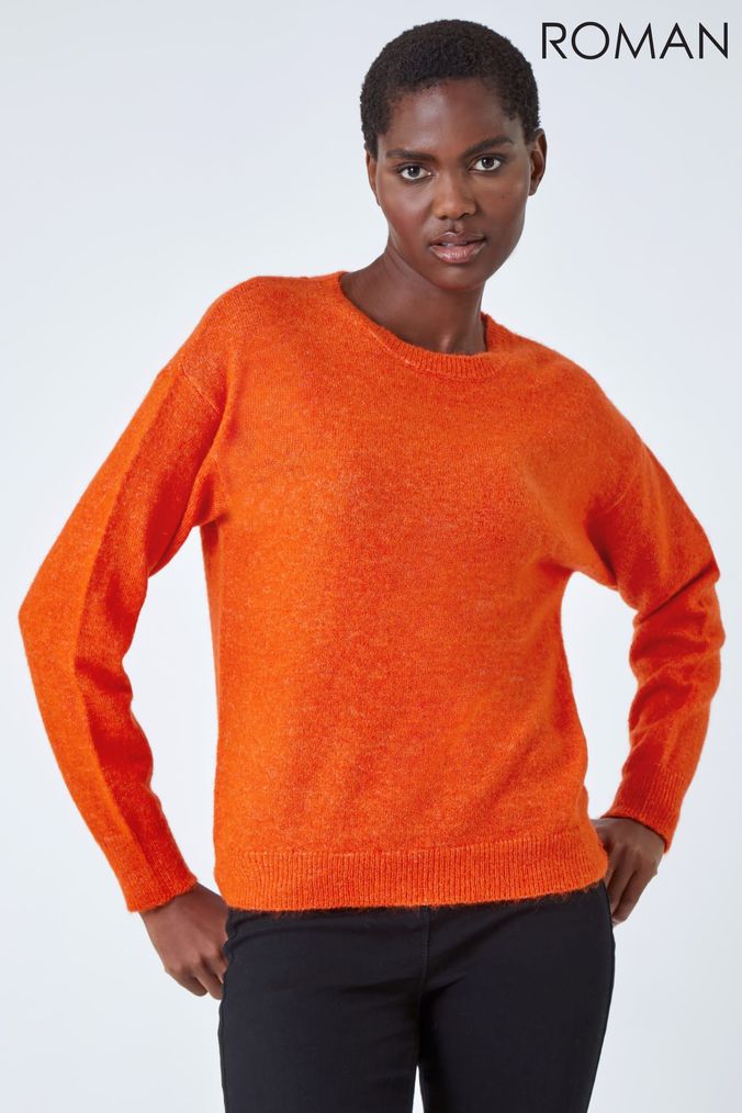 Orange chunky shop knit jumper