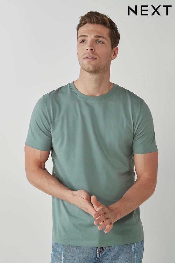 Sage Green Essential Crew Neck T-Shirt (479667) | £8.50